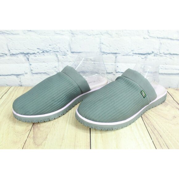 LL Bean Gray Nylon Slip On Airlight Scuffs Indoor Cozy Slippers Size 11 M - Picture 2 of 11